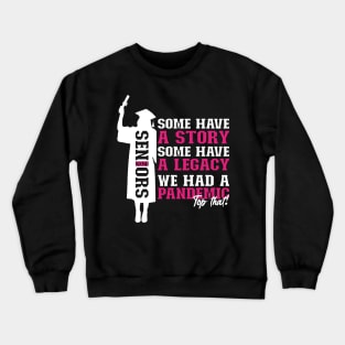 Pandemic Graduation | White And Purple Text Funny Graduation Crewneck Sweatshirt